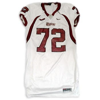 Vladimir Ducasse - UMass Football Nike White Jersey No. 72