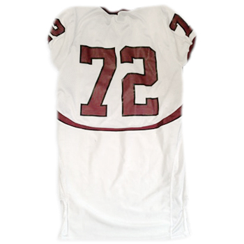 Vladimir Ducasse - UMass Football Nike White Jersey No. 72